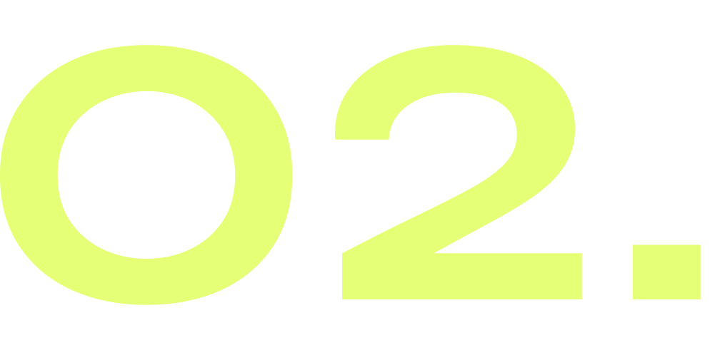 Número 02 decorativo del segundo paso del proceso