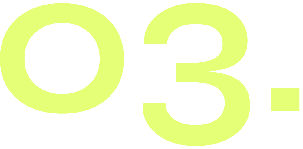 Número 03 decorativo del tercer paso del proceso