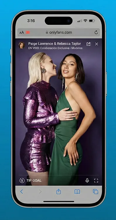 Colaboracion co-streaming de dos modelos en onlyfans